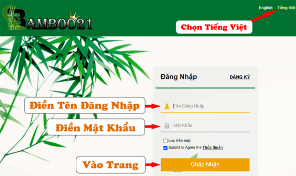 Kinh nghiệm đăng nhập bamboo21 không bị chặn